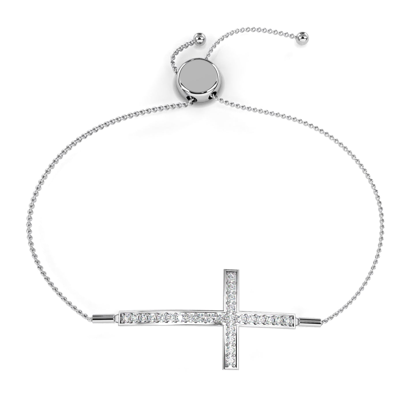 liora petite cross diamond bracelet – finora jewelry