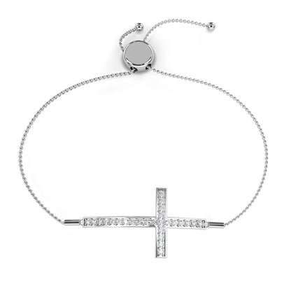 Liora Petite Cross Diamond Bracelet – Finora Jewelry