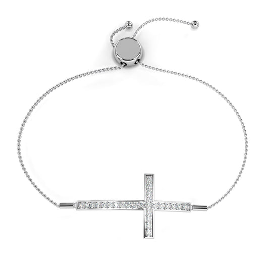 Liora Petite Cross Diamond Bracelet – Finora Jewelry