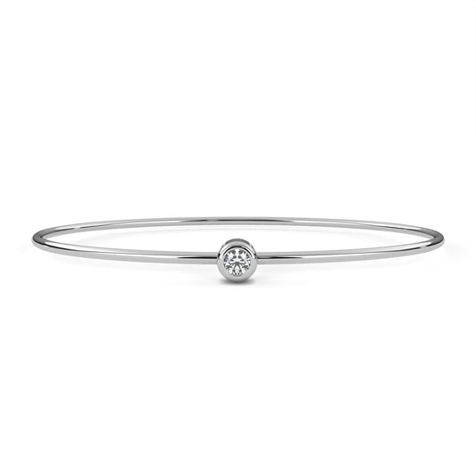 Sola Petite Diamond Bangle – Finora Jewelry