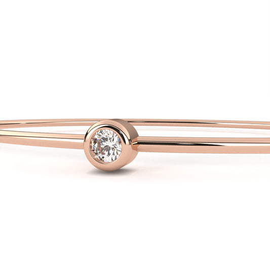 Sola Petite Diamond Bangle – Finora Jewelry