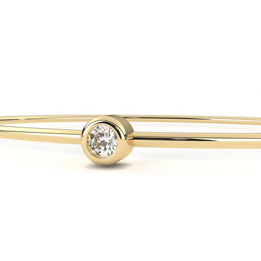 Sola Petite Diamond Bangle – Finora Jewelry