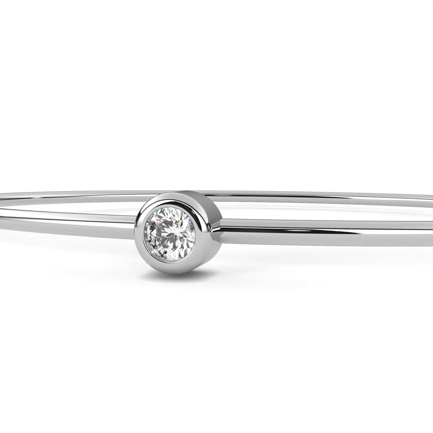 sola petite diamond bangle – finora jewelry