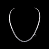 Classic Round Cut Moissanite Tennis Chain Necklace in 925 Silver – 4MM, 5MM, 6MM | 18–24 Inch – Finora Jewelry