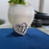 Custom Heart “B” Initial Moissanite Diamond Ring – Iced Out Personalized Ring | Finora Jewelry