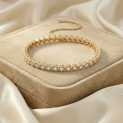 HexaGlow Diamond Tennis Bracelet – Finora Jewelry