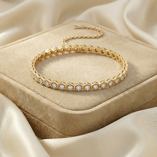 HexaGlow Diamond Tennis Bracelet – Finora Jewelry