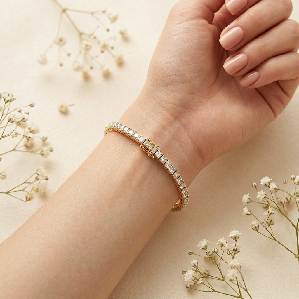 celestia classic diamond tennis bracelet – finora jewelry
