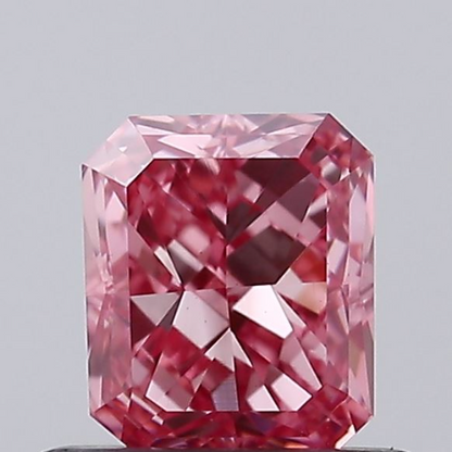 Radiant Cut 0.58 Ct IGI Certified Fancy Vivid Pink Diamond – Finora Jewelry
