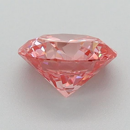 Round 0.70 Ct International Gemological Institute Certified Fancy Vivid Pink Diamond – Finora Jewelry