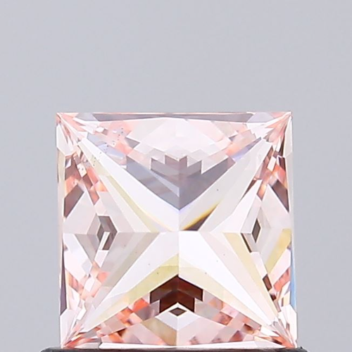 Princess Cut 0.82ct IGI Certified Fancy Intense Orangy Pink Diamond – Finora Jewelry