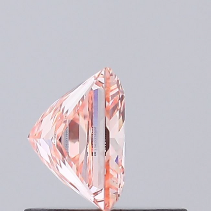 Princess Cut 0.82ct IGI Certified Fancy Intense Orangy Pink Diamond – Finora Jewelry