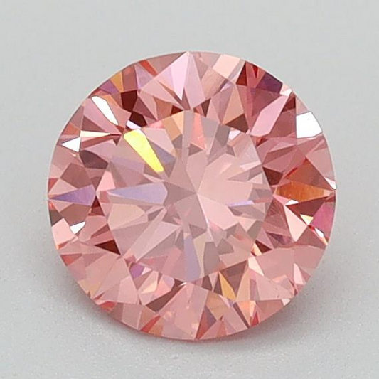 Round 0.70 Ct International Gemological Institute Certified Fancy Vivid Pink Diamond – Finora Jewelry