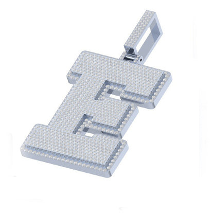 Custom Letter  Moissanite Diamond Pendant – Iced Out Initial Hip Hop Jewelry | Finora Jewelry