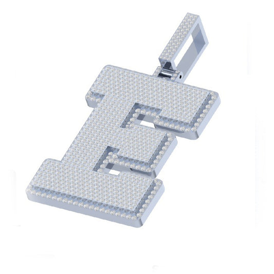 Custom Letter  Moissanite Diamond Pendant – Iced Out Initial Hip Hop Jewelry | Finora Jewelry