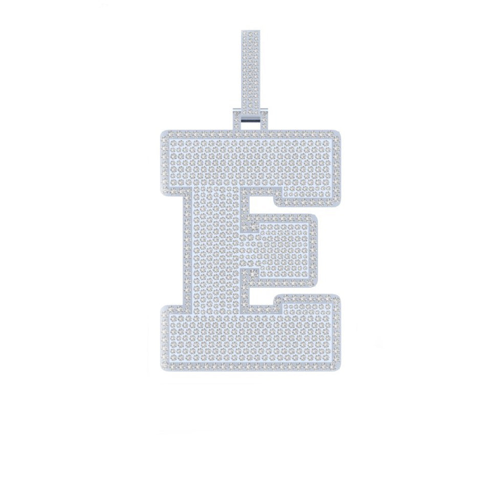 custom letter  moissanite diamond pendant – iced out initial hip hop jewelry | finora jewelry