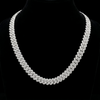 10mm Moissanite Silver Prong Cuban Link Chain - Sharp Geometric Iced Choker