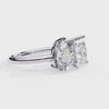 Two-Stone Pear & Princess Cut Diamond Ring – Dual Brilliance in 925 Silver, 10K / 14K Gold, or Platinum – Finora Symbolic Design of Love & Harmony – Meaningful Gift for Her