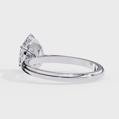 Pear Cut Moissanite Solitaire Engagement Ring – Teardrop Promise Ring for Her – 925 Silver / 10K & 14K Gold / Rose, Yellow, White Gold / Platinum | Finora Jewelry