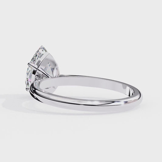 Pear Cut Moissanite Solitaire Engagement Ring – Teardrop Promise Ring for Her – 925 Silver / 10K & 14K Gold / Rose, Yellow, White Gold / Platinum | Finora Jewelry