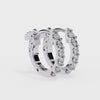 Petite Moissanite Hoop Huggie Earrings | Finora Jewelry