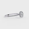 Round Cut Moissanite Engagement Ring – 2.38 CT Center – Pavé Band – 925 Silver / 10K & 14K Gold / Platinum | Finora Jewelry