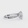 Elegant Oval Cut Engagement Ring with Diamond-Accented Band – Timeless Gift for Her – Classic Solitaire Setting in White Gold, Platinum or Silver – Finora Signature Sparkle