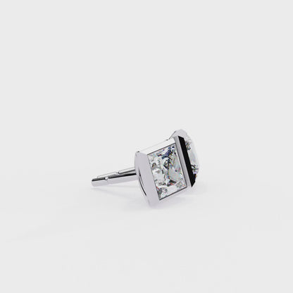 Finora Jewelry Princess-Cut Moissanite Stud Earrings | Sleek Modern Brilliance