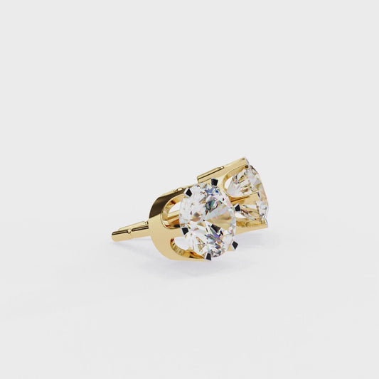 Finora Jewelry Classic Halo Moissanite Stud Earrings | Timeless Elegance
