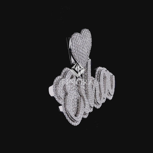 Finora Jewelry: Personalized Diamond Name Pendant with Heart