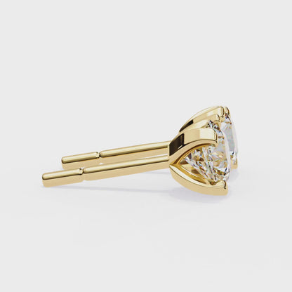 Timeless Radiance Round Moissanite Stud Earrings – Finora Jewelry