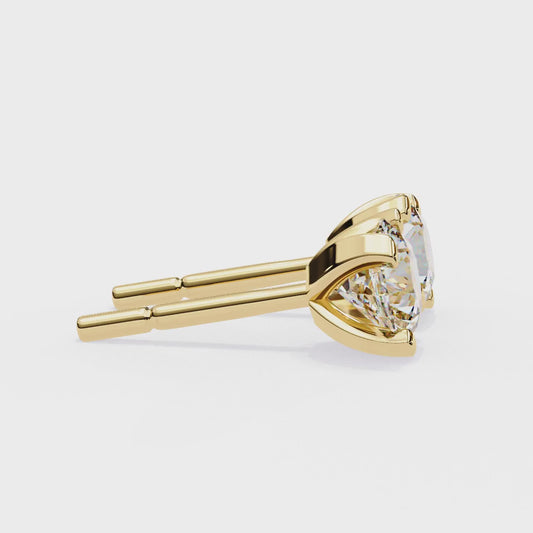 Timeless Radiance Round Moissanite Stud Earrings – Finora Jewelry