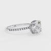 Cushion Cut Moissanite Engagement Ring – Pavé Band – Anniversary Ring for Her – 925 Silver / 10K & 14K Gold / Platinum | Finora Jewelry
