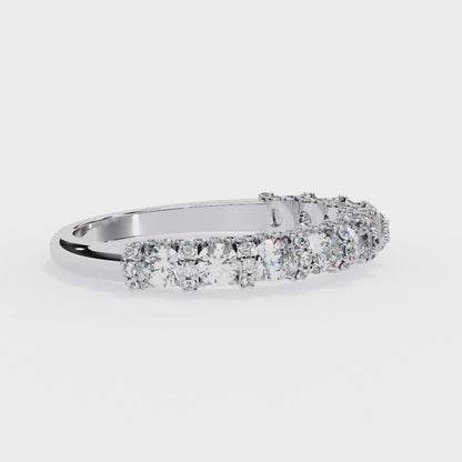 Finora Jewelry – Classic Round Diamond Eternity Band in 925 Silver, 10K/14K Gold (Rose, White, Yellow), or Platinum