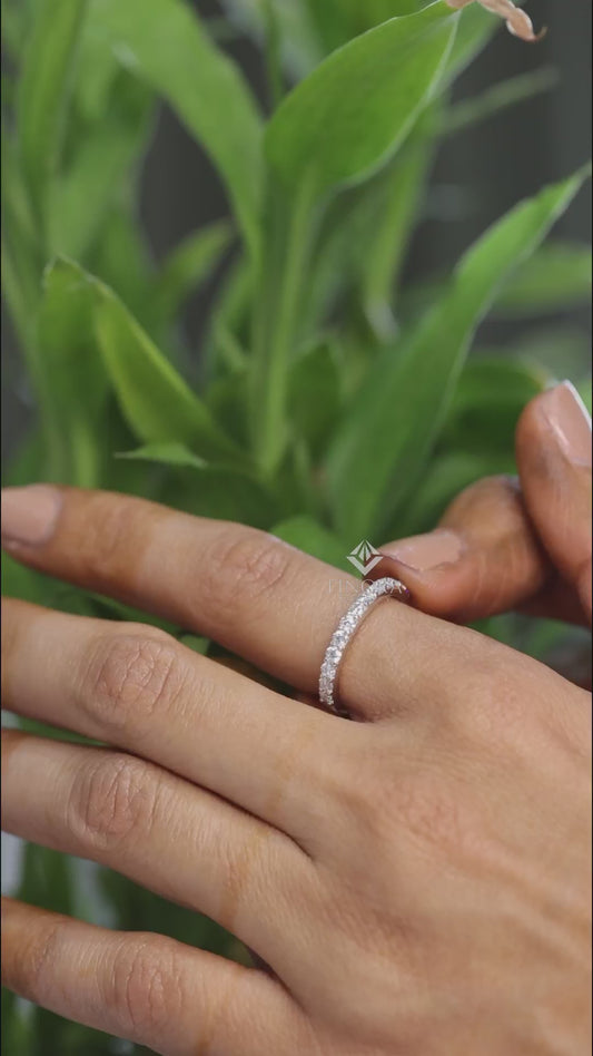 Cushion Square Cut Moissanite Engagement Ring with Pavé Band | 2.65 CT Colorless VVS | 925 Silver, 10K & 14K Gold