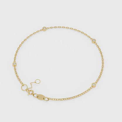 Lina Petite Diamond Station Bracelet – Finora Jewelry