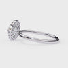 Round Halo Moissanite Engagement Ring with Pavé Accent Diamonds – Timeless Round Cut Sparkle | Finora Jewelry