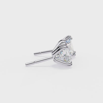 Timeless Radiance Princess Moissanite Stud Earrings – Finora Jewelry