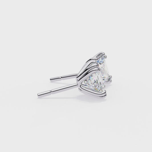 Timeless Radiance Princess Moissanite Stud Earrings – Finora Jewelry
