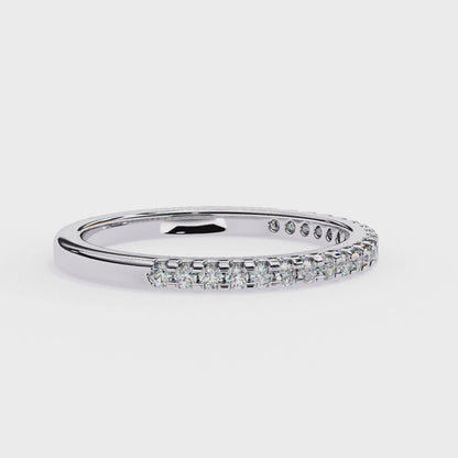 Classic Pavé Diamond Eternity Band Ring in 925 Silver, 10K/14K Gold (Rose/White/Yellow), & Platinum – Finora Jewelry