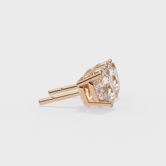 Timeless Radiance Heart Moissanite Stud Earrings – Finora Jewelry