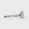 Pear Shaped Moissanite Solitaire Engagement Ring – Elegant Teardrop Design in 925 Silver, 10K & 14K Gold, or Platinum | Finora Jewelry