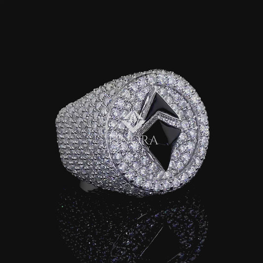 Bold Black Pyramid Diamond Ring – Finora Signature Collection