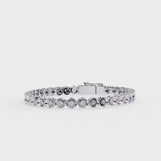 Aura Bezel-Set Diamond Bracelet – Finora Jewelry
