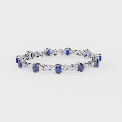 Celeste Sapphire & Moissanite Twist Bracelet – Finora Jewelry