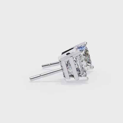 Timeless Radiance Princess Moissanite Stud Earrings – Finora Jewelry