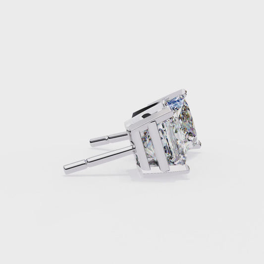 Timeless Radiance Princess Moissanite Stud Earrings – Finora Jewelry