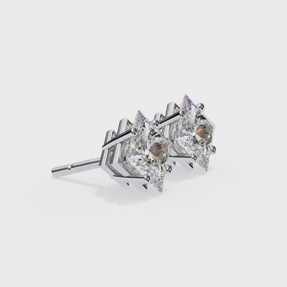 Celebrate modern brilliance with the Princess Cut Diamond Stud Earrings from Finora Signature Sparkle.
