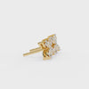 Finora Jewelry Marquise Moissanite Flower Stud Earrings | Elegant Floral Design