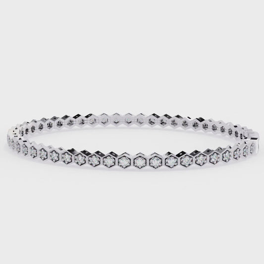 HexaGlow Diamond Tennis Bracelet – Finora Jewelry
